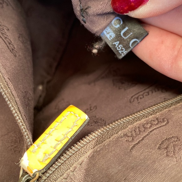 GUCCI Sherry Line Shoulder Tote Bag Canvas Leather Brown GG Pattern15”x 9”x 6”🎁 - Picture 9 of 17